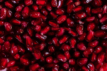 Wall Mural - Texture of juicy pomegranate seeds