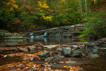 Poster - Beautiful shot of the Dismal Falls in the fall in Virginia