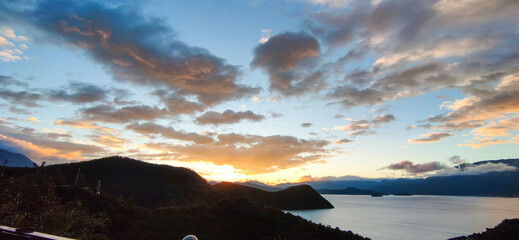 Sticker - Beautiful shot of a lake at sunset