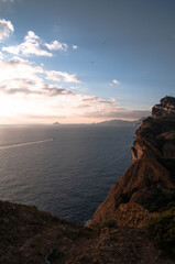 Wall Mural - Scenic view of the sea seen form the top of a rocky mountain