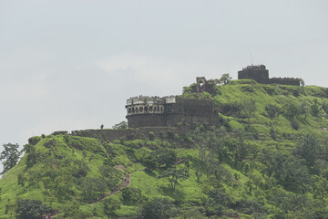 Wall Mural - Rare view of Devgiri Fort during the rainy season. Daulatabad, Aurangabad, Maharashtra