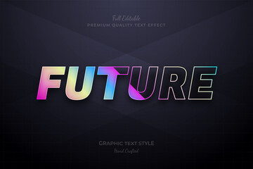 Wall Mural - Future Gradient Editable Text Effect Font Style