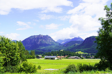 Poster - Houses surrounded by mountains in Tyrol, Austria