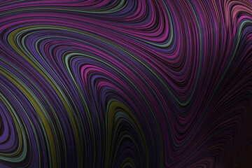 Canvas Print - Graphic piece of moving wavy lines in various shades for wallpapers and backgrounds