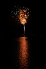 Canvas Print - New Year's Eve fireworks in Marina del Rey, CA