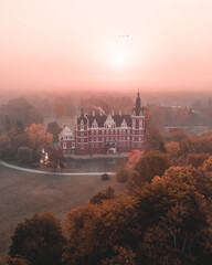 Sticker - Aerial view of a building in Muskau park, Bad, Germany