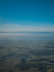 Sticker - Vertical shot of a landscape seen from an airplane