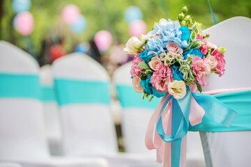 Canvas Print - Closeup of wedding decorations