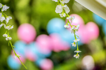 Canvas Print - Closeup of wedding decorations