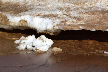 Sticker - Photo of salt rock formation on a sea shore