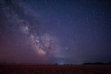 Wall Mural - galactic center of the milky way with many colors on a starry sky in deep space