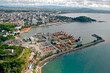 Vista aérea do porto em Macaé. Rio de Janeiro.