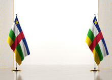 Horizontal Frame And Border With Central African Republic Flag