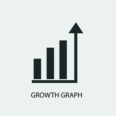 Wall Mural - Growth growing vector icon illustration sign