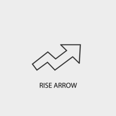 Wall Mural - Rise arrow vector icon illustration sign