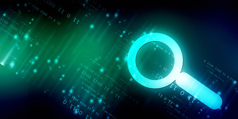Aufkleber - search button 2d illustration
