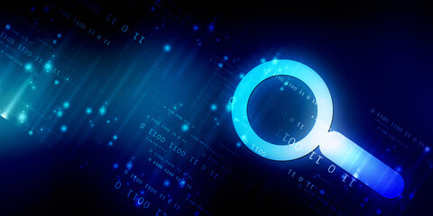 Aufkleber - search button 2d illustration
