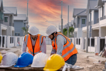 Poster - construction workers at work