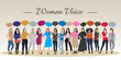 © HeroSy - various female voices Editable vector