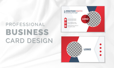 Wall Mural - Creative modern business card print template. Double-sided creative business card template.