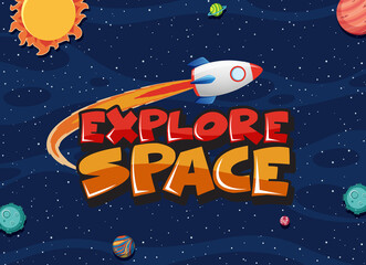 Wall Mural - Space element in space background