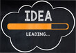 © AKDIM_DESIGN - Idea on Chalkboard Concept,loading bar background,blackboard background with white cloud.