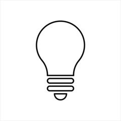 Sticker - Bulb icon in line style