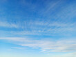 Cirrus and altostratus clouds in the blue sky. Colorful sky background