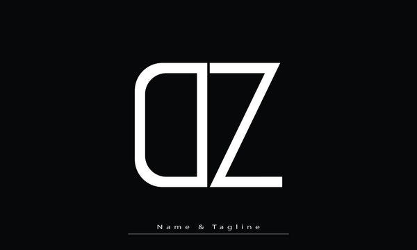 Alphabet letters Initials Monogram logo DZ , ZD