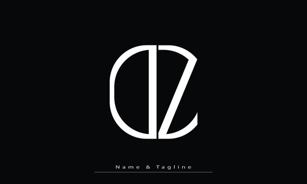 Alphabet letters Initials Monogram logo DZ , ZD