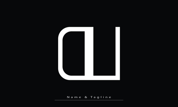 Alphabet letters Initials Monogram logo DU , UD
