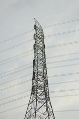 Poster - electric pylon in country Thailand