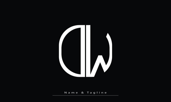 Alphabet letters Initials Monogram logo DW , WD