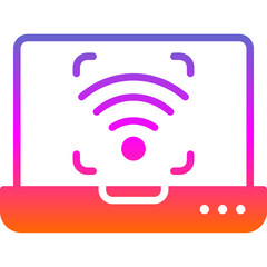 Poster - Wifi Laptop Icon