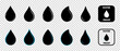 © FotoIdee - Waterdrop Icon Set - Flat Vector Illustrations Isolated On Transparent Background