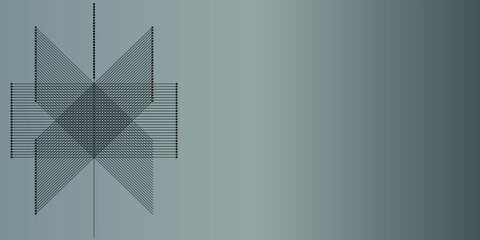 Fototapete - abstract gray and black geometric background with gradient. simple design for business cards or presentation