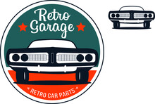 Retro Garage Motor Parts Car Logo Design