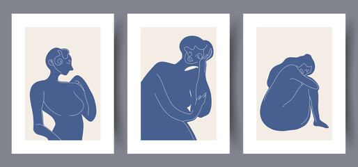 Wall Mural - printable wall art vector poster set vector.