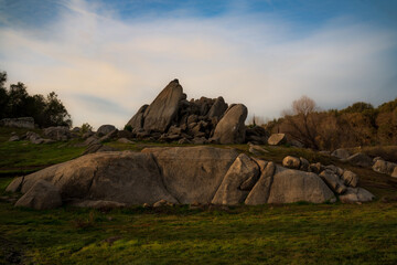 Wall Mural - Granite Rocks near lake shore.