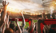 © alphaspirit - Football scene with cheering audience at the stadium