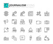 © spiral media - Simple set of outline icons about journalism and news.