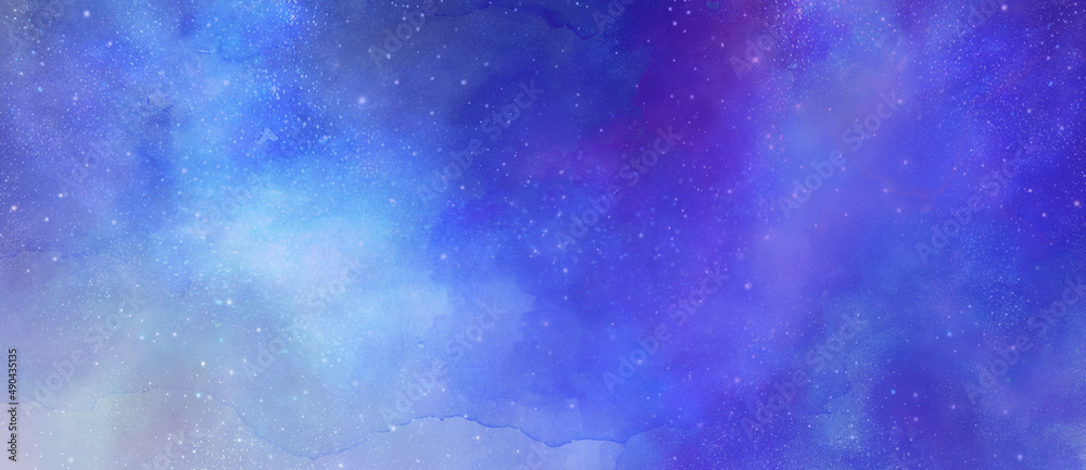 青紫色の星空のテクスチャ素材 背景イラスト Stock Illustration