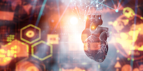 Wall Mural - moderm medicine. cardiology . mixed media