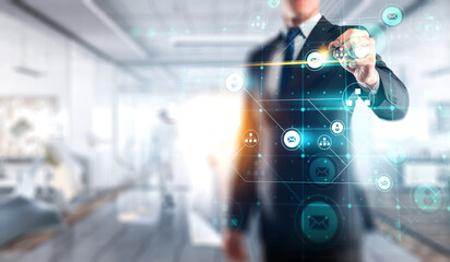 Poster - Innovative technologies image . Mixed media