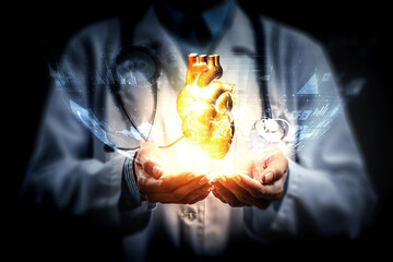 Wall Mural - moderm medicine. cardiology . mixed media