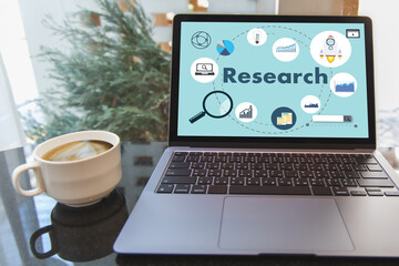 Aufkleber - Research Concept Business People documents with analytics data