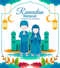 Wall Mural - Ramadan Mubarak islamic Background