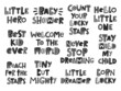 © Murvin - Baby stylized black ink lettering set