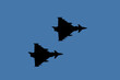Formación de aviones de combate con ala delta