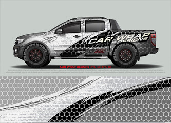 Sticker - car graphic background vector. abstract lines vector with modern camouflage design concept  for truck and vehicles graphics vinyl wrap